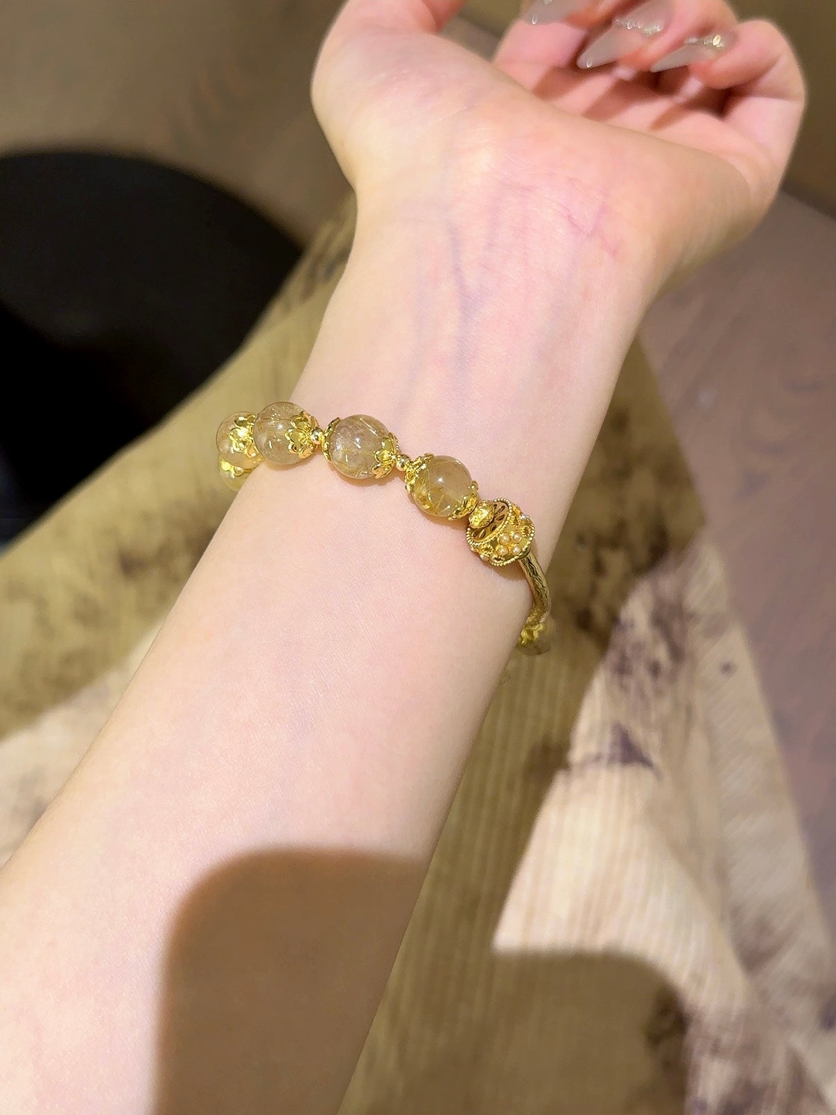 ▫️▪️ Blonde crystal bracelet